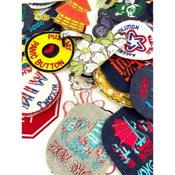 150 PC Assorted Sewing Applique Patches Iron on Sew On NEW Mixed Sequin Crafting - Picture 6 of 14